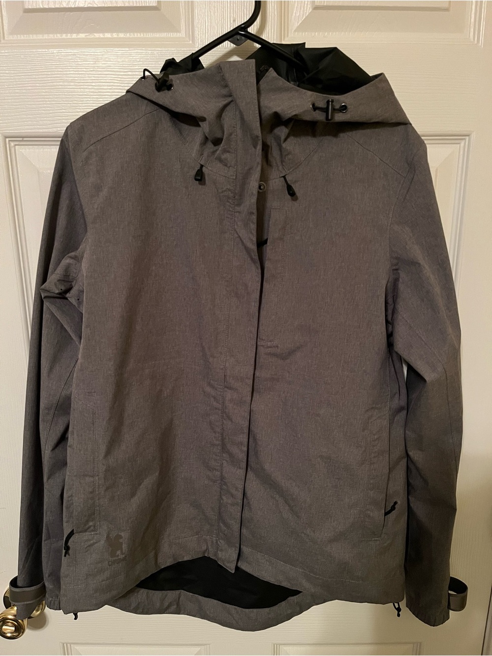 Chrome Grey Hooded Rain Jacket